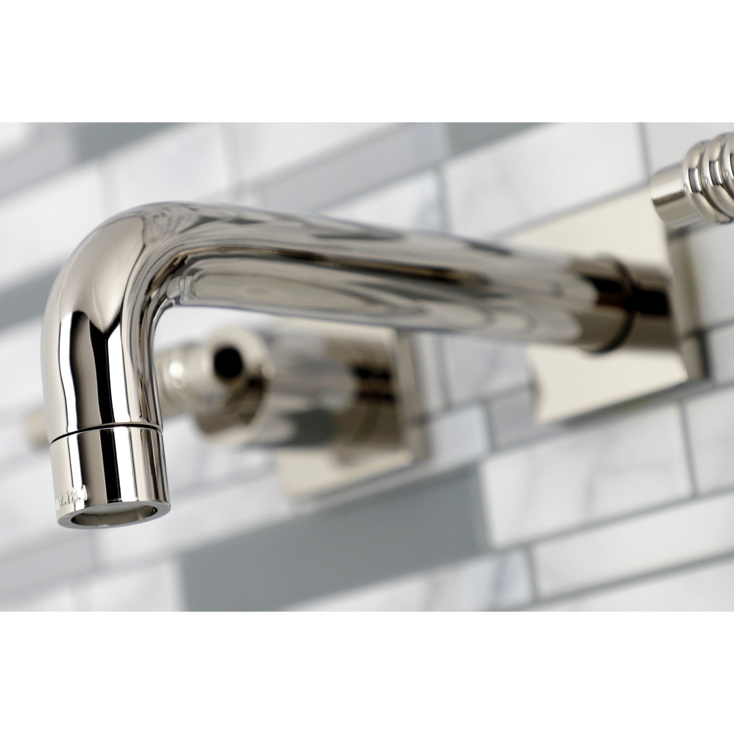 Kingston Sona KS6126ML - Milano Double-Handle 3-Hole Wall Mount Bathroom Faucet, Polished Nickel — thumbnail 2